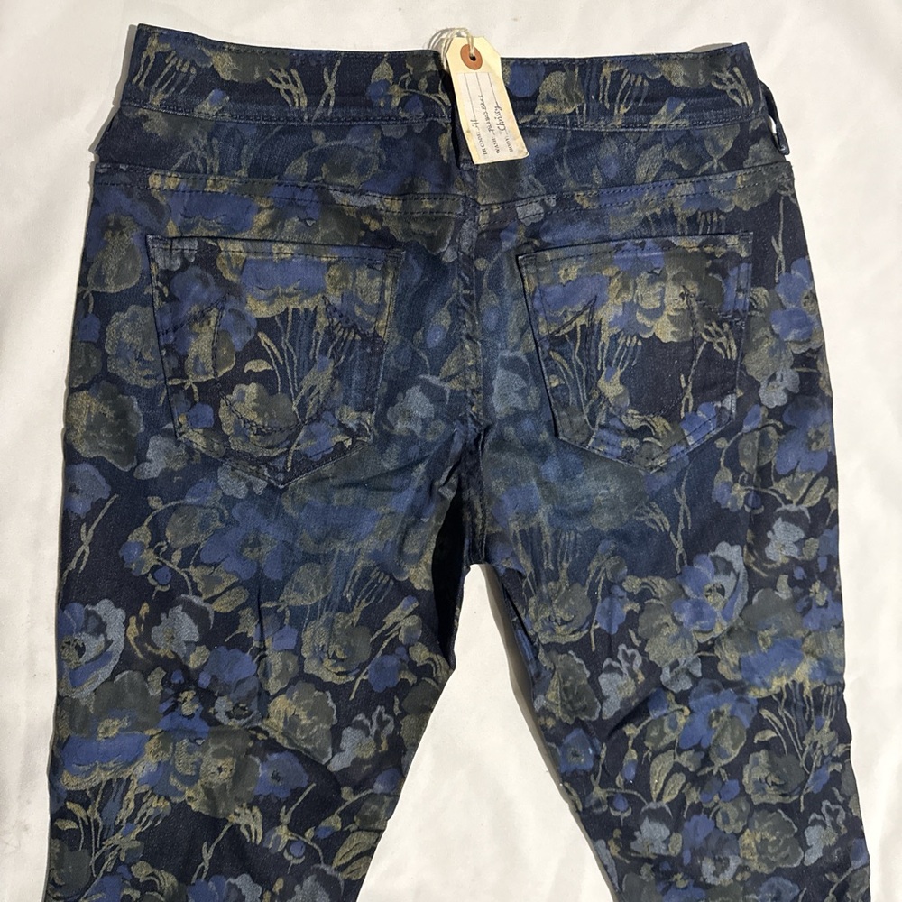 New Rare Y2K True Religion Chrissy Skinny Floral Soft Denim Size 26